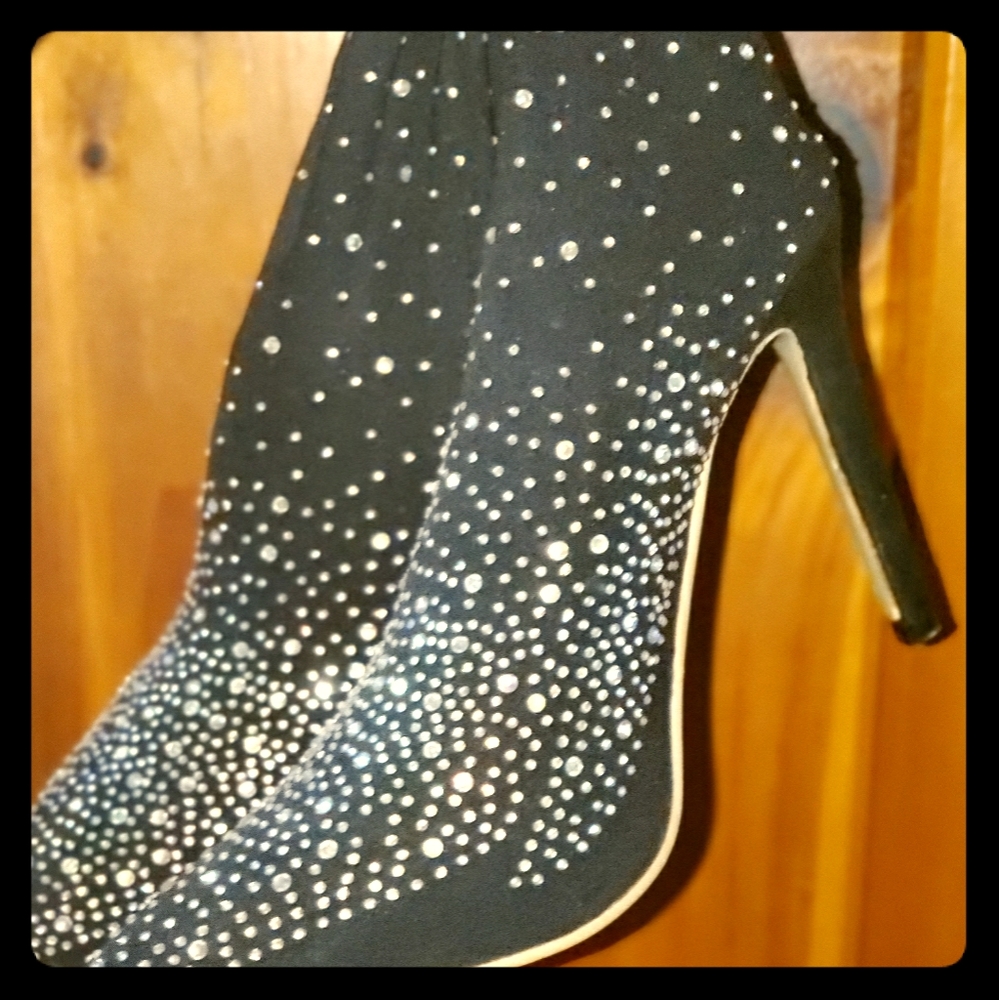 Crystal high boots socks